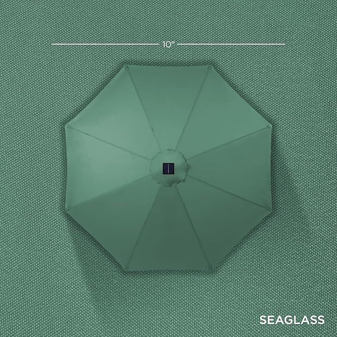 Best Choice Products 10ft Solar Polyester LED Lighted Patio Umbrella w/Tilt Adjustment and UV-Resistant Fabric