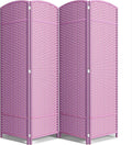 Sorbus 4-Panel Black Room Divider with Double Hinged Panels, 6 ft Tall Folding Privacy Screen