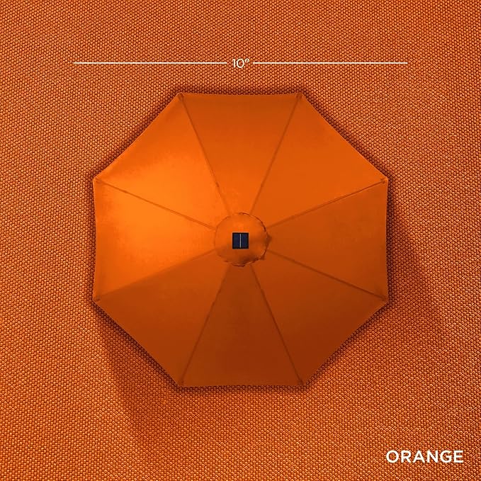 Best Choice Products 10ft Solar Polyester LED Lighted Patio Umbrella w/Tilt Adjustment and UV-Resistant Fabric