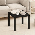 Furinno Classic Coffee Table, Square Modern Coffee Table with Triple Thick Tabletop, Simple Side Table with 4 Legs, for Living Room, Bedroom, Home Office, Black