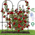 2026 New Upgraded Garden Trellis for Climbing Plants Outdoor, 47.2" Hx39.6 W Rustproof Sturdy Garden Arch Trellis for Potted Climbing Cucumber Tomato Vegetable Rose Flower Plant Trellises