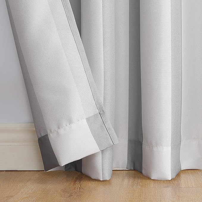 Sun Zero Valencia 2-Pack Cabana Stripe Indoor/Outdoor UV Protectant Energy Efficient Grommet Curtain Panel Pair
