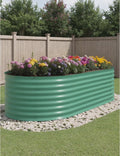 GarveeLife 8x4x2 ft Galvanized Raised Garden Bed - 24“ Tall Metal Planter Box for Vegetables, Flowers, Herbs, Rust-Resistant Outdoor Garden Box, Easy Assembly Raised Beds for Gardening, Green
