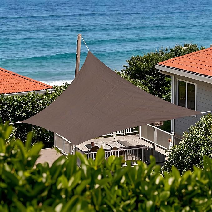 Tronssien Rectangle 10'x13' Sun Shade Sail,95% UV Blockage Canopy Awning for Outdoor Patio and Garden, Yard Activities