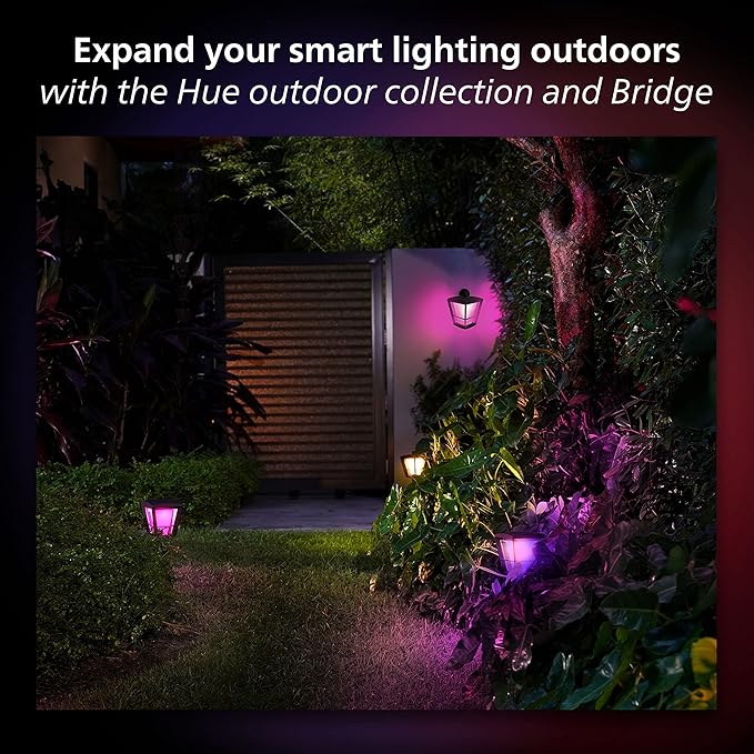Philips Hue Lily Outdoor Smart LED Spotlight - White & Color Ambiance - Low Voltage Landscape Lighting - 1 Pack - Requires Bridge and Power Supply - Control with App and Voice - Weatherproof