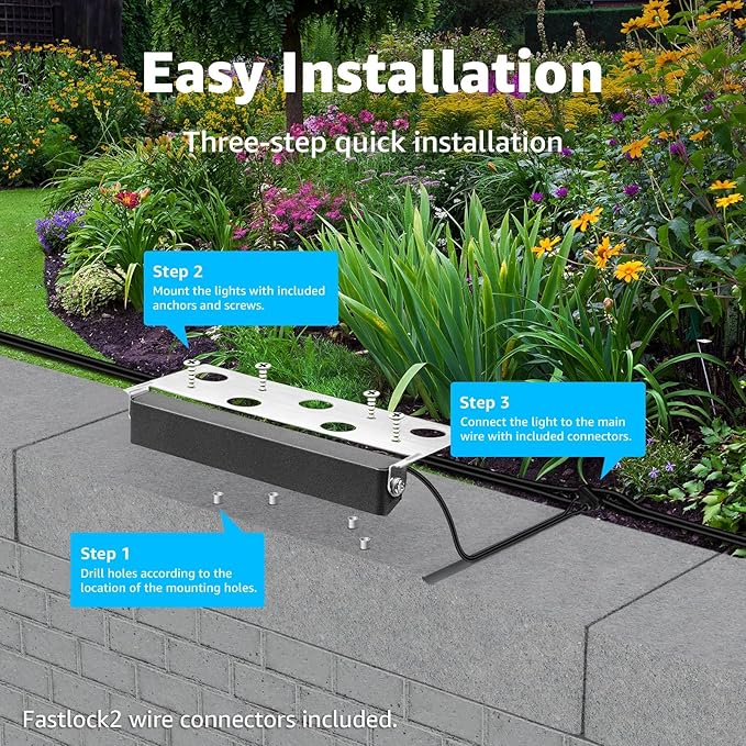 SUNVIE 7 Inch 5W LED Hardscape Lighting 5000K Daylight Retaining Wall Lights 12-24V AC/DC Waterproof Outdoor Landscape Lighting Low Voltage Step Lights with Connectors Hardscape Paver Light, 12 Pack