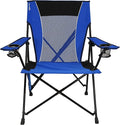 Kijaro Dual Lock Folding Camp Chairs - Versatile for Sports, Outdoors & Lawns - Locks Positions - Maldives Blue