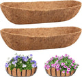 Legigo 2 Pack Trough Coco Liner for Planters- 48 Inch Window Box Liners Coconut Coir Basket Liners, Planter Box Coconut Liner for Window Flower Box Pots, Fence Trough Planter, Wall Planter Basket
