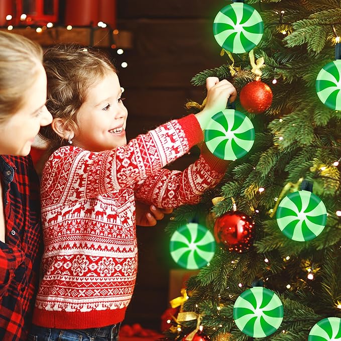 Ultimate Unicorn Christmas Lollipop Pathway Lights for Christmas Decoration, 10 LED Christmas Peppermint String Lights Green, Lollipop Pathway Lights with Stakes for Garden Christmas Decor