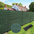UPGRADE Privacy Fence Screen 8'x32' Dark Green Outdoor 90% Visibility Blockage 170 GSM Mesh Shade Cover Panels for Backyard,Balcony,Home Decoration with Zip Ties,Customized Avaliable