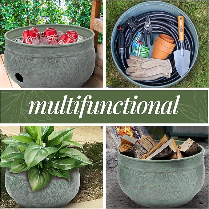 Key West Hose Pot with Lid - Blue Verde by Good Directions