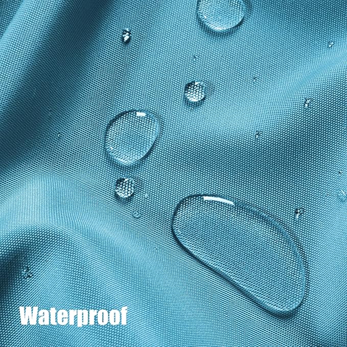 BONZER Waterproof Indoor/Outdoor Curtains for Patio Thick Privacy Wide Grommet Curtains for Bedroom, Living Room, Porch, Pergola, Cabana, 1 Panel, 110W x 95L inch, Teal