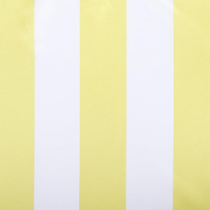 Sun Zero Valencia 2-Pack Cabana Stripe Indoor/Outdoor UV Protectant Energy Efficient Grommet Curtain Panel Pair, Yellow, 54" x 108