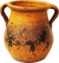 Goodman and Wife Egyptian Era Designed Earthen Ware Terra-Cotta Vessel/Planter with Looped Handles (Tulip Pumpkin Yellow)