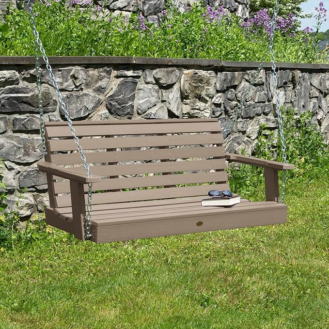 Highwood Weatherly Porch Swing, 4 Feet, Woodland Brown