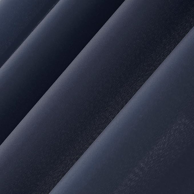 Sun Zero Marina Indoor/Outdoor UV Protectant Energy Efficient Grommet Curtain Panel, 54" x 108", Navy Blue