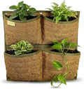 Vertical Garden Planter, 4 Pocket, Vertical Planter, wall planters for Outdoor Plants, Plant wall, Hanging planters for Indoor Plants, for Herbs, Patio Decor, Balcony Decor, Indoor Garden