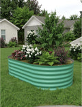 GarveeLife 8x4x1.5 ft Galvanized Raised Garden Bed - 18“ Tall Metal Planter Box for Vegetables, Flowers, Herbs, Rust-Resistant Outdoor Garden Box, Easy Assembly Raised Beds for Gardening, Green