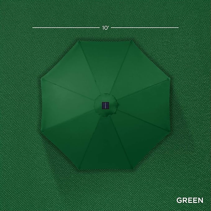 Best Choice Products 10ft Solar Polyester LED Lighted Patio Umbrella w/Tilt Adjustment and UV-Resistant Fabric