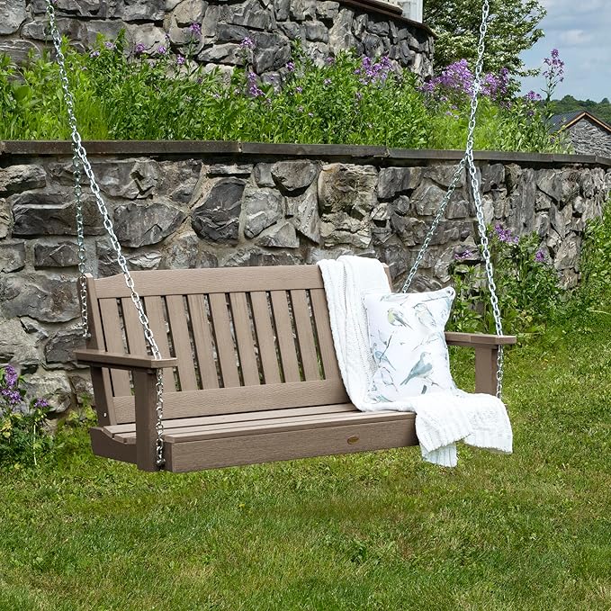 Highwood Lehigh Porch Swing, 4 Feet, Woodland Brown