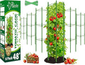 Riare 6 Pack 4 FT Tomato Cages for Garden- 48inches Heavy Duty Garden Stakes, Adjustable Tall Tomato Plant Support Tomato Trellis Cage for Pots, Raised Garden Bed, Climbing Vegetables Plants Flowers