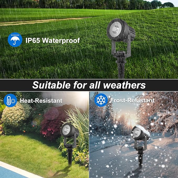 Solar Spot Lights Outdoor, Dusk to Dawn Landscape Spotlights IP65 Waterproof 9.8ft Cable,Solar Uplights for Tree Garden Yard Driveway Porch Walkway Pool (6-in-1, 3000K Warm White)