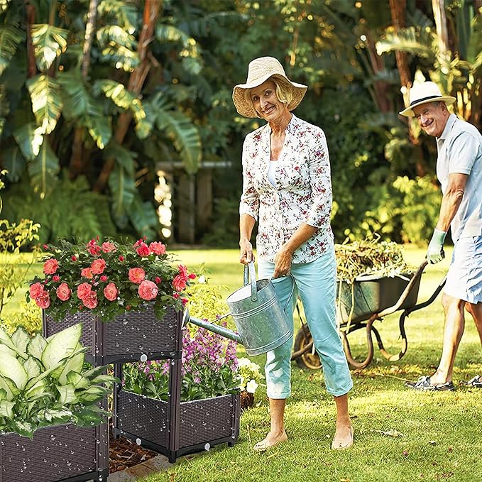 Raised Garden Bed with Legs Planters for Outdoor Plants pots Elevated Garden Boxes Garden Patio Balcony Deck to Planting Flowers Vegetables Tomato and Herbs