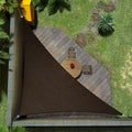 Amgo 24' x 24' x 33.9' Brown Right Triangle Sun Shade Sail UPF50+ Canopy Awning AGSLT, 95% UV Blockage, Water & Air Permeable, 200GSM Heavy Duty Commercial and Residential (We Make Custom Sizes)