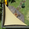 Amgo Custom Size 13' x 22' x 25.6' Beige Right Triangle Sun Shade Sail UPF50+ AGTAPRT12, Order to Make Canopy Awning, 95% UV Blockage, Water & Air Permeable, Commercial Standard (We Customize)