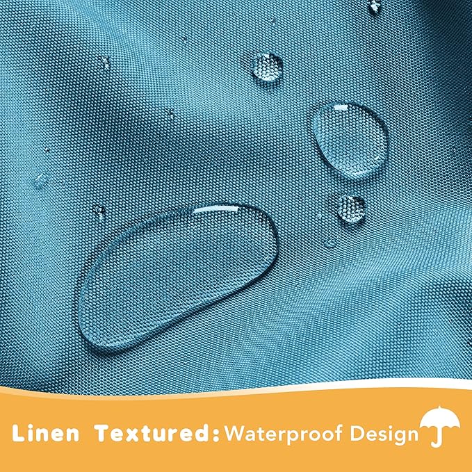 HolidayIdeas Extra Wide Outdoor Curtains for Patio Waterproof, 2 Panels - 110 x 95 Inch - Privacy & Light Filtering Curtains Grommet Outside Curtains for Porch, Gazebo, Pergola, Backyard (Teal