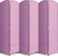 Sorbus 6-Panel Black Room Divider with Double Hinged Panels, 6 ft Tall Folding Privacy Screen