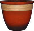 Classic Home and Garden Premiere Collection Planter, Abigail 15", Lava Red