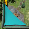 Amgo Custom Size 15' x 23' x 27.5' Turquoise Triangle Sun Shade Sail Order to Make Canopy Awning UPF50+ AGSLT, 95% UV Blockage, Water & Air Permeable, 200GSM Commercial Standard (We Customize)