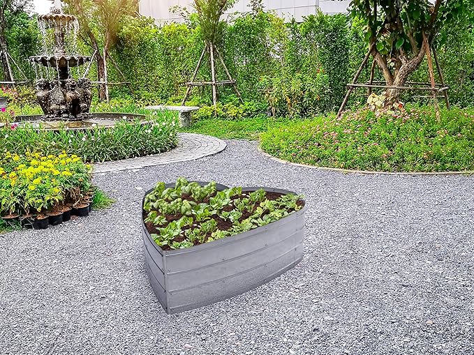 Plant & Plot Galvanized Raised Garden Beds Outdoor // Planter Raised Beds for Gardening, Vegetables, Flowers // Large Metal Garden Box (Silver) // Tool-Free Assembly