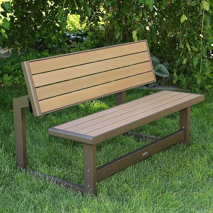 LIFETIME 60054 Convertible Bench / Table, Faux Wood Construction